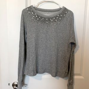 Gray abercrombie long-sleeve sweater